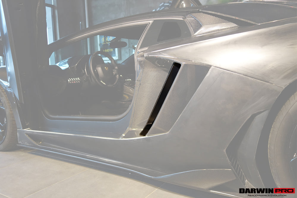 2011-2016 Lamborghini Aventador LP700 Coupe BKSS Style Carbon Fiber Quarter Panel Fender Vent Inside - DarwinPRO Aerodynamics