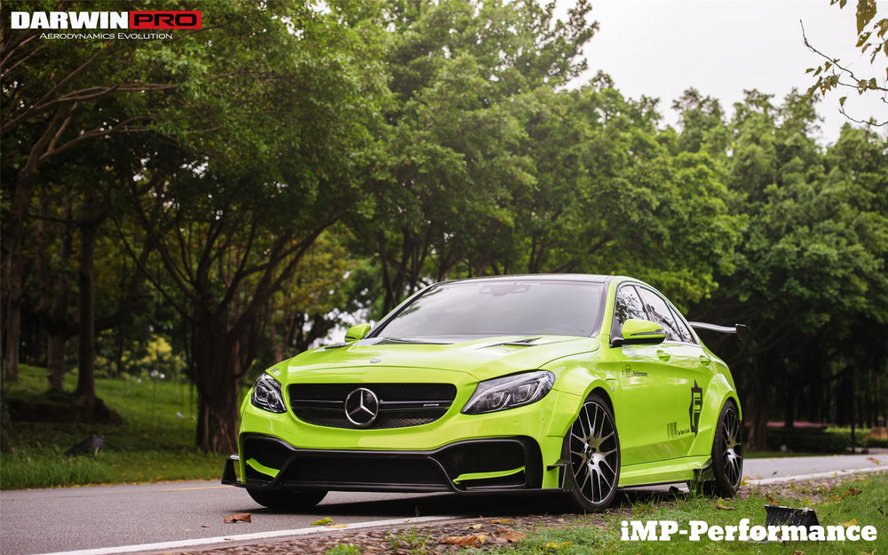 2015-2021 Mercedes Benz W205 C63/S AMG Sedan IMP Performance Partial Carbon Fiber front bumper - DarwinPRO Aerodynamics