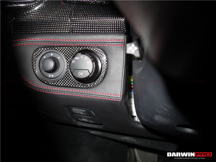 2010-2015 Ferrari 458 Coupe/Spyder/Speciale Dry Carbon Fiber Light Switch Cover - DarwinPRO Aerodynamics