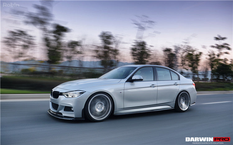 2011-2019 BMW 3 Series F30/F35 M-Tech GV Style Carbon Fiber Front Lip W/Caps - DarwinPRO Aerodynamics