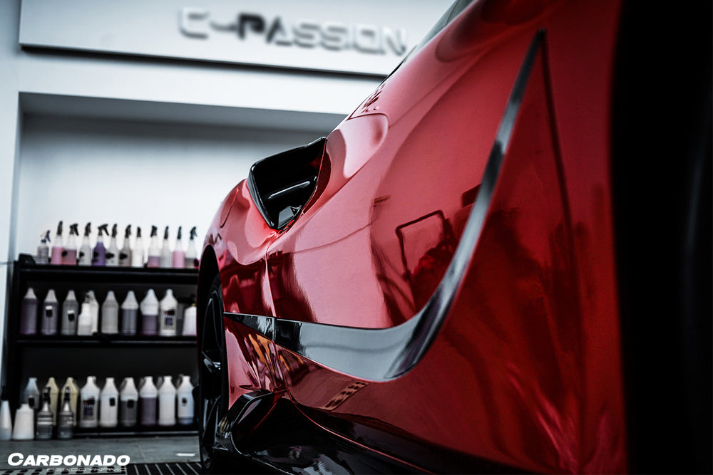 2015-2020 Ferrari 488 GTB/Spyder MSY Style Carbon Fiber Side Air Intake Flaps - Carbonado