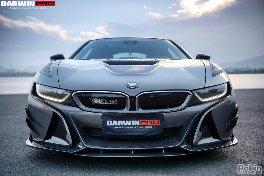 2014-2018 BMW i8 BZK Carbon Fiber Front Lip Splitter - DarwinPRO Aerodynamics