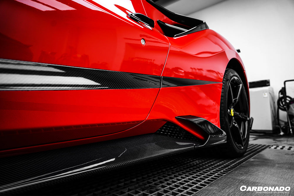 2015-2019 Ferrari 488 GTB/Spyder MSY Style Carbon Fiber Side Air Intake Fins - DarwinPRO Aerodynamics