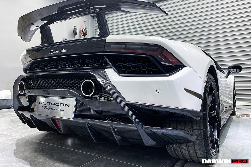 2017-2020 Lamborghini Huracan Performante Dry Carbon Rear Bumper Exhaust Grill - DarwinPRO Aerodynamics