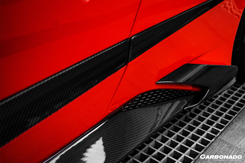 2015-2020 Ferrari 488 GTB/Spyder MSY Style Side Skirts - Carbonado