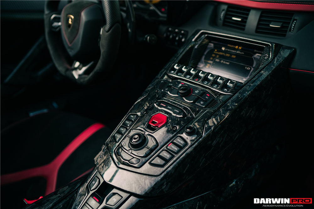 2013-2016 Lamborghini Aventador LP700 Roadster Carbon Fiber Center Control Surround Panel - DarwinPRO Aerodynamics