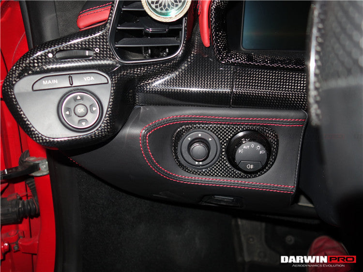 2010-2015 Ferrari 458 Coupe/Spyder/Speciale Dry Carbon Fiber Light Switch Cover - DarwinPRO Aerodynamics