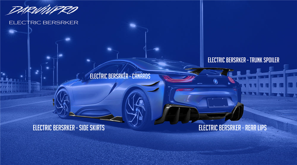 2014-2018 BMW i8 BZK Carbon Fiber Full Body Kit - DarwinPRO Aerodynamics