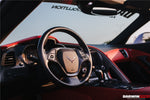  2013-2019 Corvette C7 Z06 Grandsport Dry Carbon Fiber Interior Steering Wheel Cover Trim - DarwinPRO Aerodynamics 