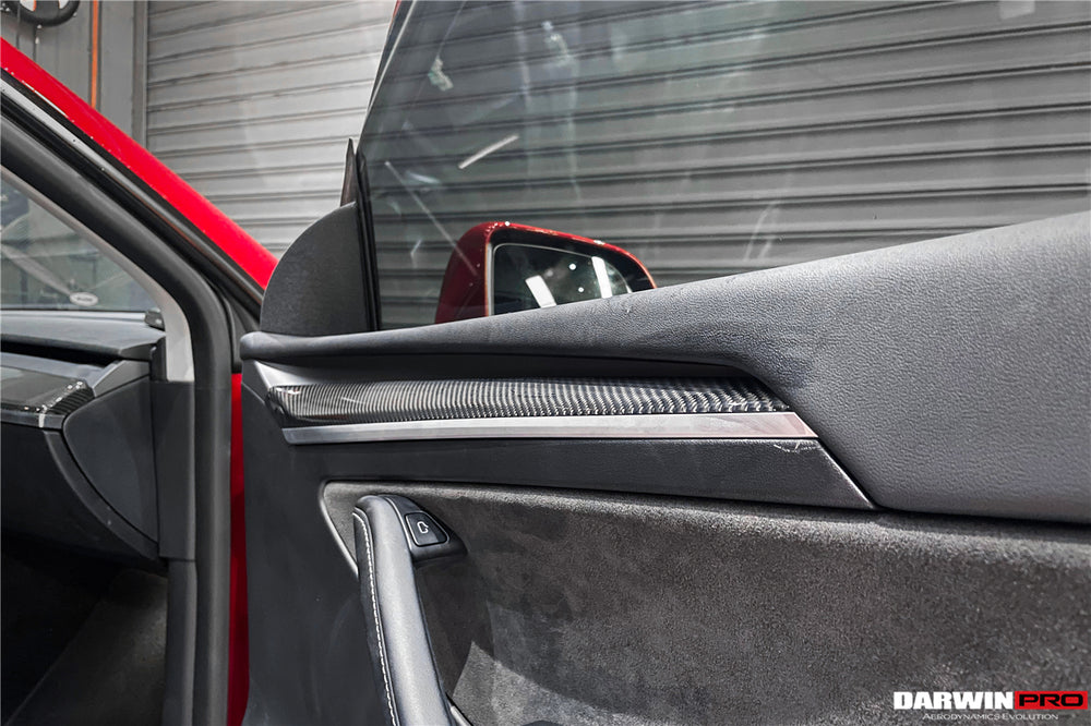 2020-2023 Tesla Model 3/Y OEM Style Autoclave Carbon Fiber Door Trim Interior Replacement - DarwinPRO Aerodynamics