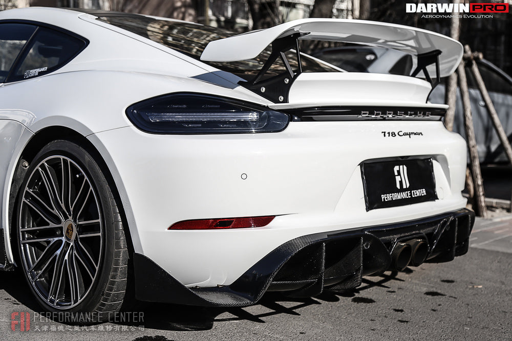2016-2023 Porsche 718 Cayman/Boxster BKSS Style Carbon Fiber Rear Diffuser - DarwinPRO Aerodynamics