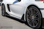 2016-2023 Porsche 718 Cayman/Boxster BKSS Style Carbon Fiber Side Skirts - DarwinPRO Aerodynamics 