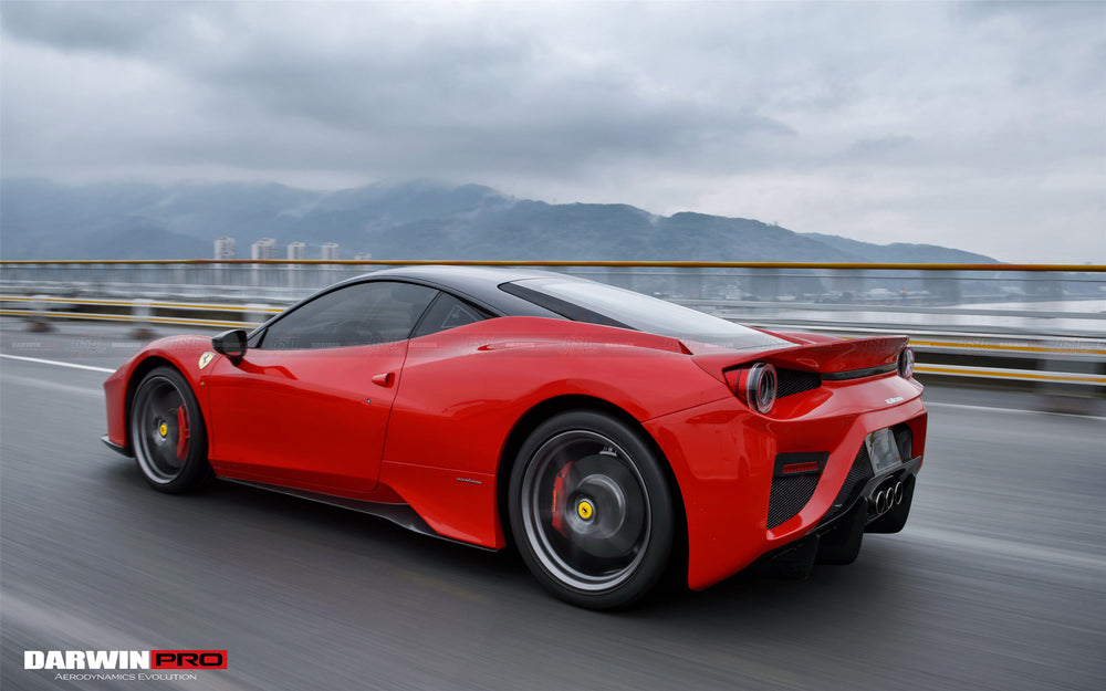 2010-2015 Ferrari 458 Coupe BKSS Style Partial Carbon Fiber Rear Bumper And Carbon Fiber Trunk W/ Tail Light Cover - DarwinPRO Aerodynamics