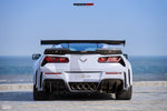  2013-2019 Corvette C7 Z51 Grandsport Z06  BKSS Style Rear Diffuser - DarwinPRO Aerodynamics 