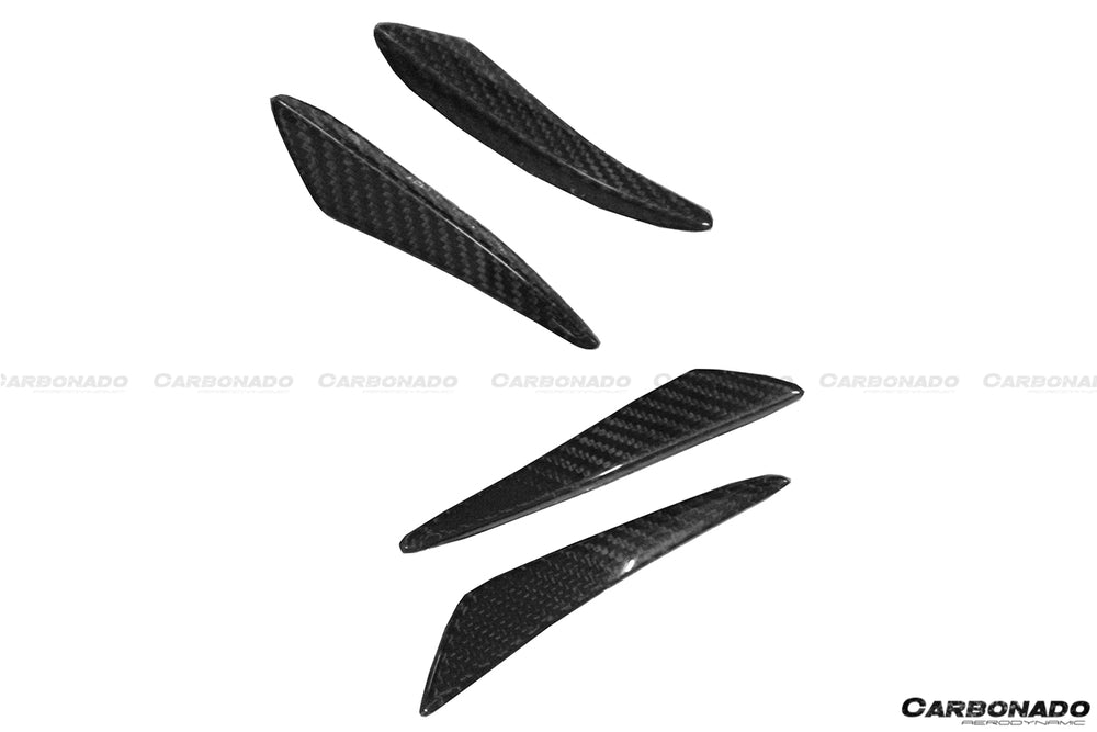 2013-2016 BMW 2 Series F22/F23 EXOT Style Front Canards (M-Tech Only) - Carbonado