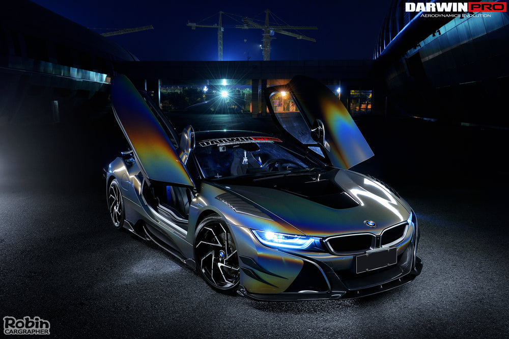 2014-2018 BMW i8 BZK Carbon Fiber Front Lip Splitter - DarwinPRO Aerodynamics