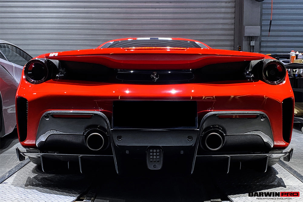2018-2022 Ferrari 488 Pista Carbon Fiber Rear Diffuser - DarwinPRO Aerodynamics