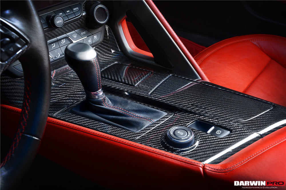 2013-2019 Corvette C7 Z06 Grandsport Dry Carbon Fiber Interior Cup Holder Cover Panel Trim - DarwinPRO Aerodynamics