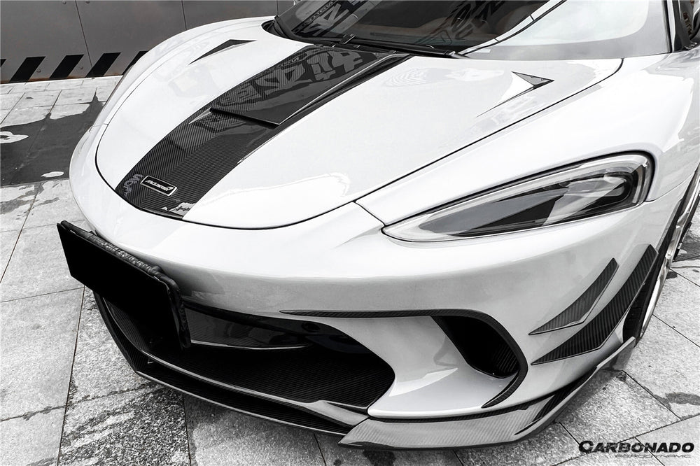 2020-2023 McLaren GT WP Style DRY Carbon Fiber Front Center Lip - Carbonado