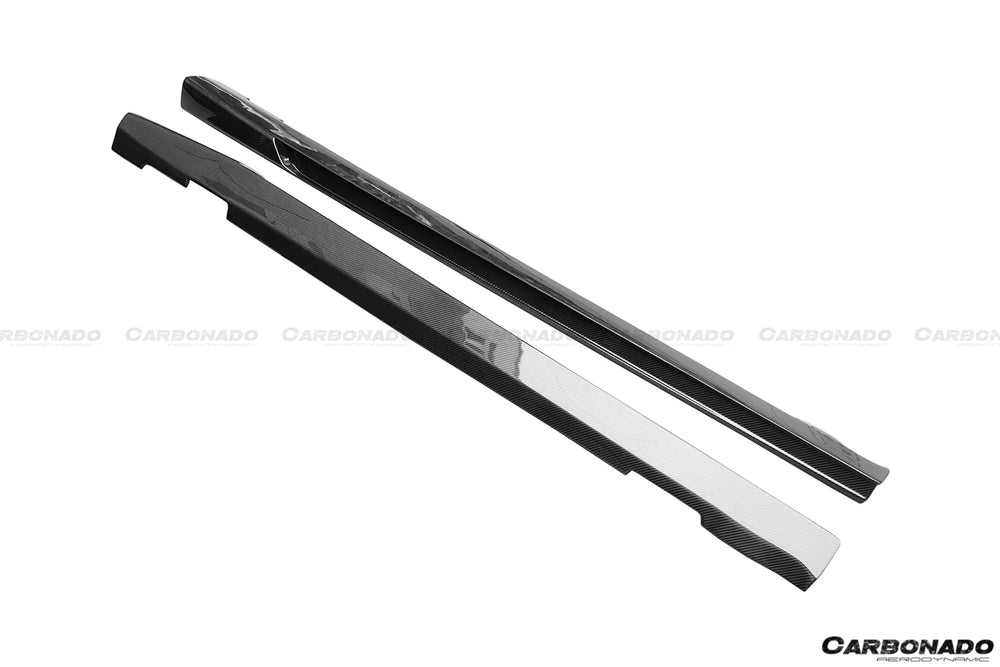 2008-2014 Mercedes Benz W204 C63 AMG Sedan VS Style Carbon Fiber Side Skirts - Carbonado