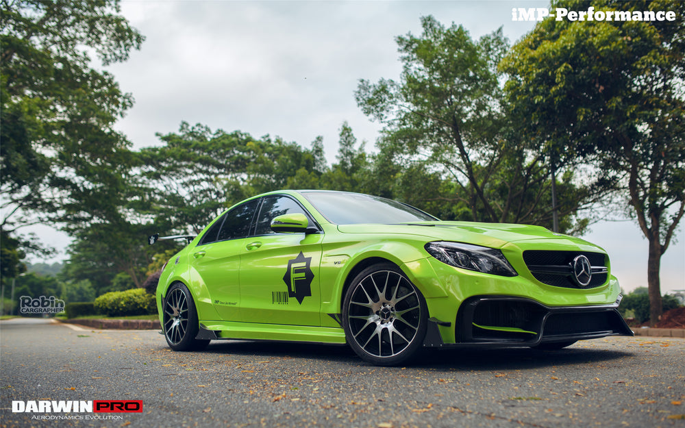 2015-2021 Mercedes Benz W205 C63/S AMG Sedan IMP Performance Partial Carbon Fiber front bumper - DarwinPRO Aerodynamics