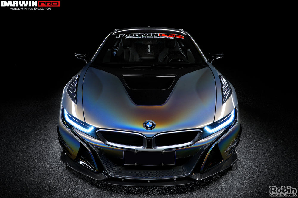 2014-2018 BMW i8 BZK Carbon Fiber Front Lip Splitter - DarwinPRO Aerodynamics