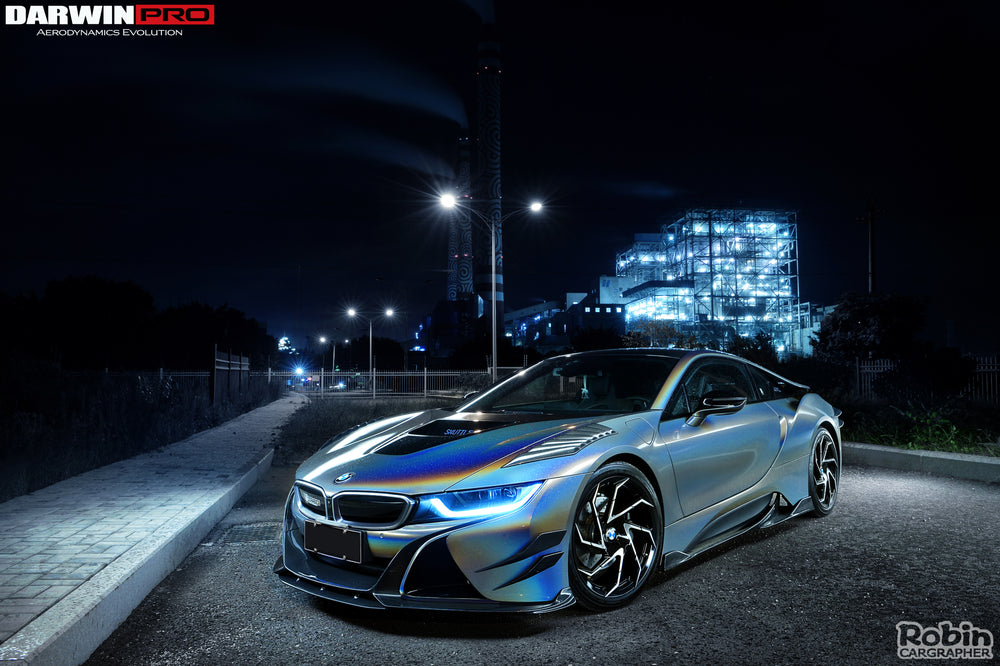 2014-2018 BMW i8 BZK Carbon Fiber Front Lip Splitter - DarwinPRO Aerodynamics