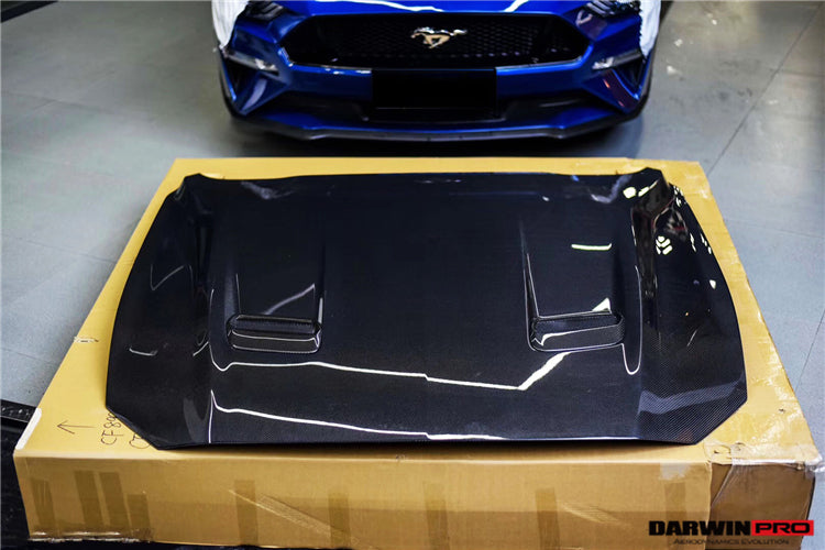 2018-2022 Ford Mustang Carbon Fiber Hood - DarwinPRO Aerodynamics