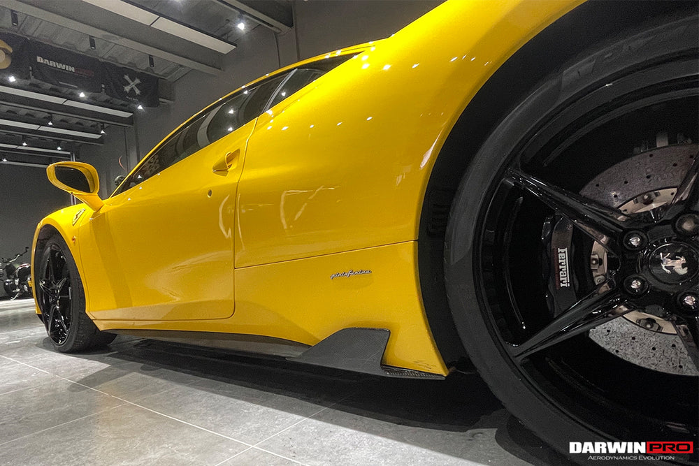 2010-2015 Ferrari 458 Coupe/Spyder Speciale Style Carbon Fiber Side Skirts Canards - DarwinPRO Aerodynamics