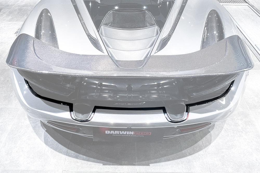 2017-2021 McLaren 720s Dry Carbon Fiber Rear Bumper Upper Exhaust Valance Panel - DarwinPRO Aerodynamics