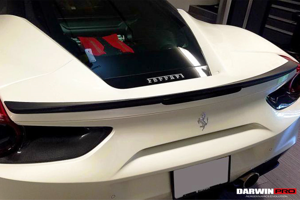 2015-2020 Ferrari 488 GTB BKSS Style Carbon Fiber Trunk Spoiler - DarwinPRO Aerodynamics