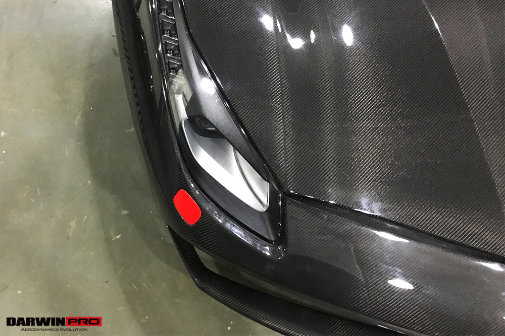 2015-2020 Ferrari 488 GTB/Spyder Carbon Fiber Hood - DarwinPRO Aerodynamics