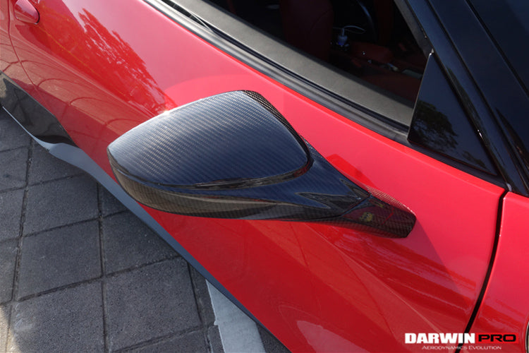 2010-2015 Ferrari 458 Coupe/Spyder/Speciale Carbon Fiber Mirror Repalcement - DarwinPRO Aerodynamics