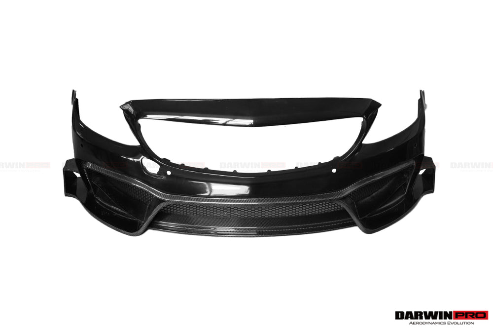 2015-2021 Mercedes Benz W205 C63/S AMG Sedan IMP Performance Partial Carbon Fiber front bumper - DarwinPRO Aerodynamics