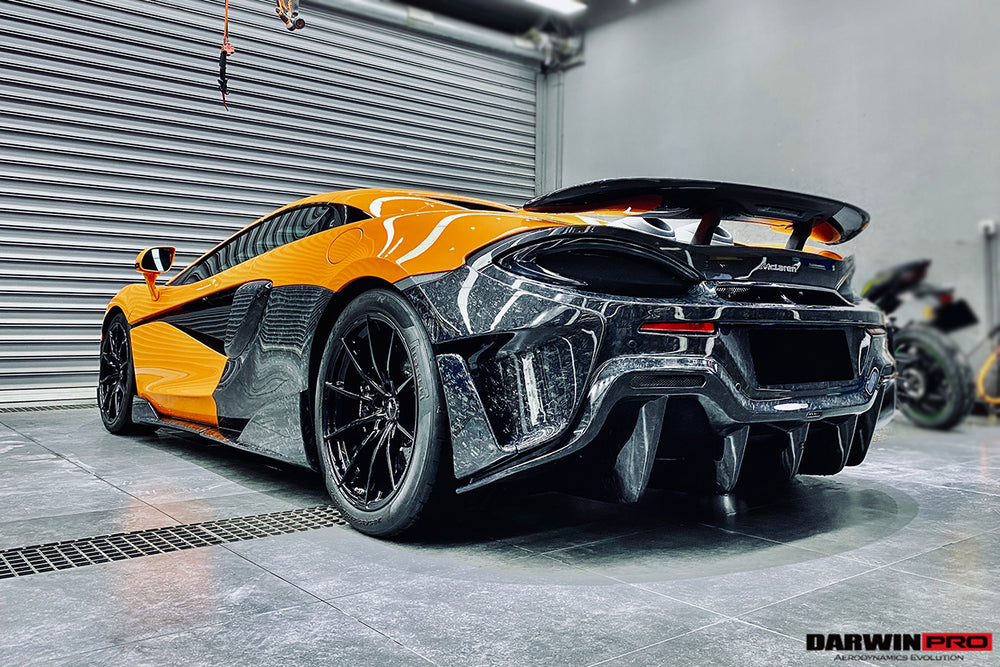 2018-2021 McLaren 600lt Carbon Fiber Rear Bumper - DarwinPRO Aerodynamics