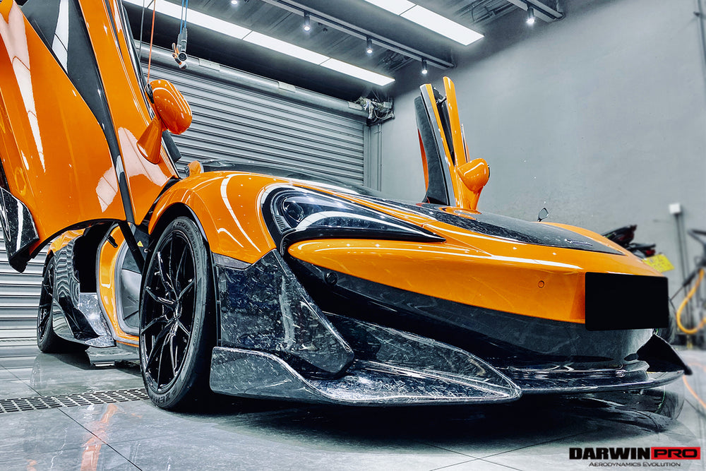 2018-2021 McLaren 600lt Carbon Fiber Front Bumper Side Splitter - DarwinPRO Aerodynamics