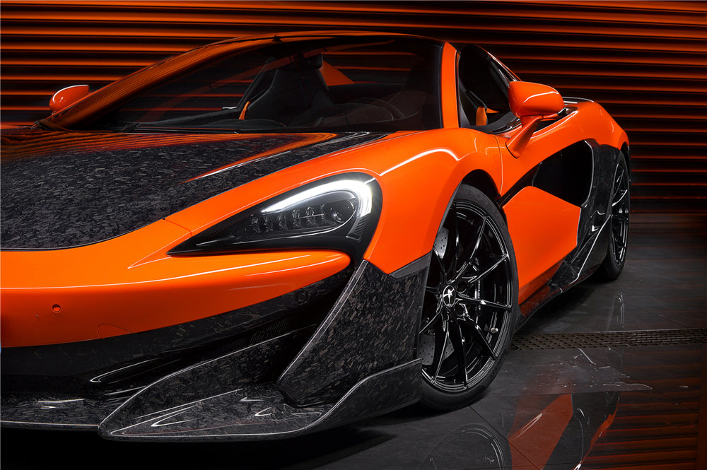 2018-2021 McLaren 600lt Carbon Fiber Front Bumper Side Splitter - DarwinPRO Aerodynamics