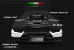  2015-2020 Lamborghini Huracan LP610/LP580 Performante Style Partial Carbon Rear Bumper - DarwinPRO Aerodynamics 
