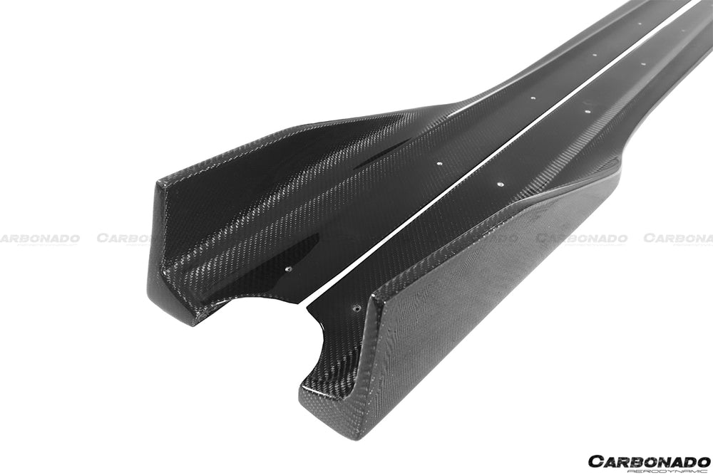 2015-2020 Lamborghini Huracan LP610/LP580 AYP Style Carbon Fiber Side Skirts - Carbonado