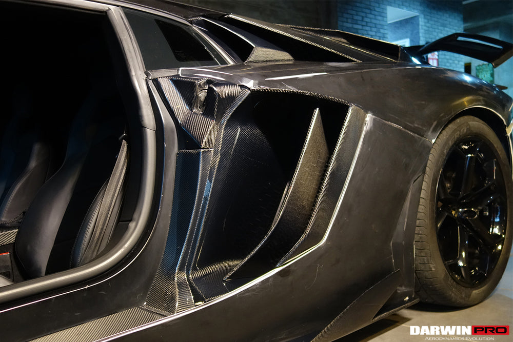 2011-2016 Lamborghini Aventador LP700 Coupe/Roadster Carbon Fiber Engine Air Intakes - DarwinPRO Aerodynamics