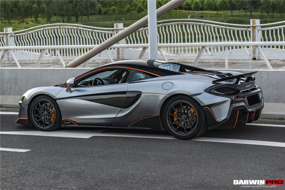 2015-2020 McLaren 540C/570S/570GT 600LT-Style Partial Carbon Fiber Rear Bumper with Diffuser  and Trunk Spoiler and Engine Trunk and Exhaust - DarwinPRO Aerodynamics