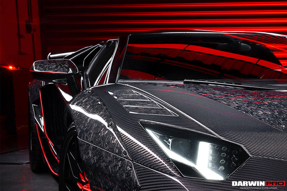 2011-2016 Lamborghini Aventador LP700 Coupe/Roadster Dry Carbon Fiber Mirror Housing eplacement - DarwinPRO Aerodynamics