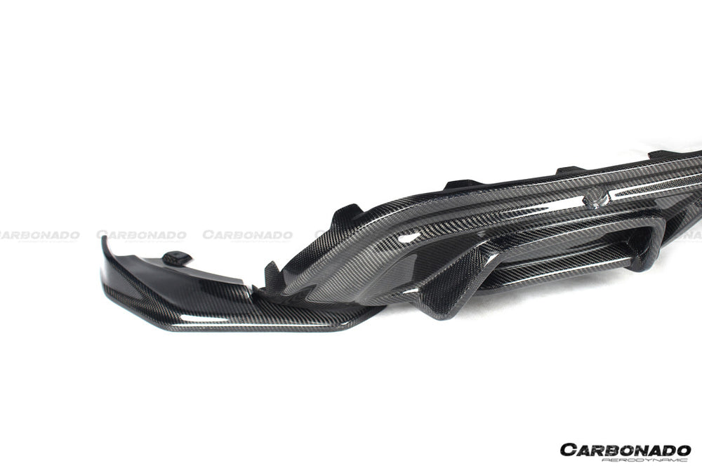 2017-2023 Porsche 718 Cayman/Boxster AM Style Carbon Fiber Rear Lip w/ Caps - Carbonado