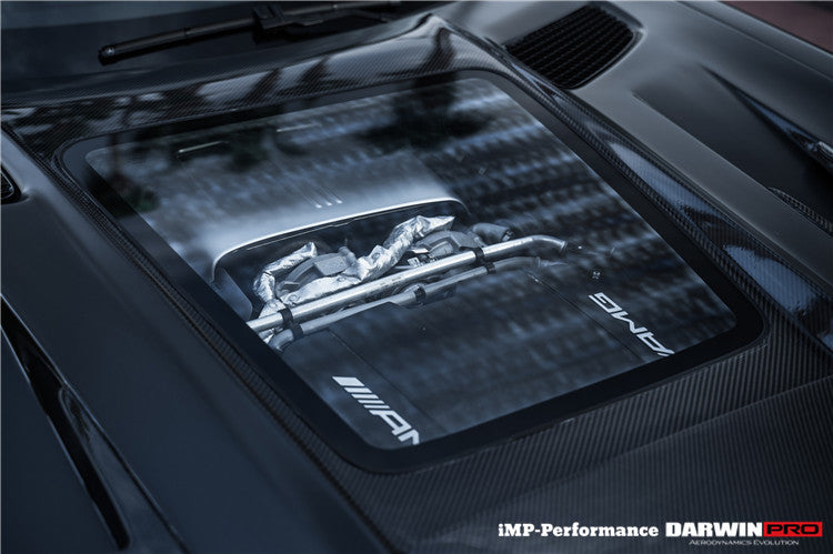  100% Real Carbon Fiber transparent Hoods Panel Assembly Bonnet  Engine cover compatible for Mercedes Benz AMG GT upgrade IPM Style :  Automotive