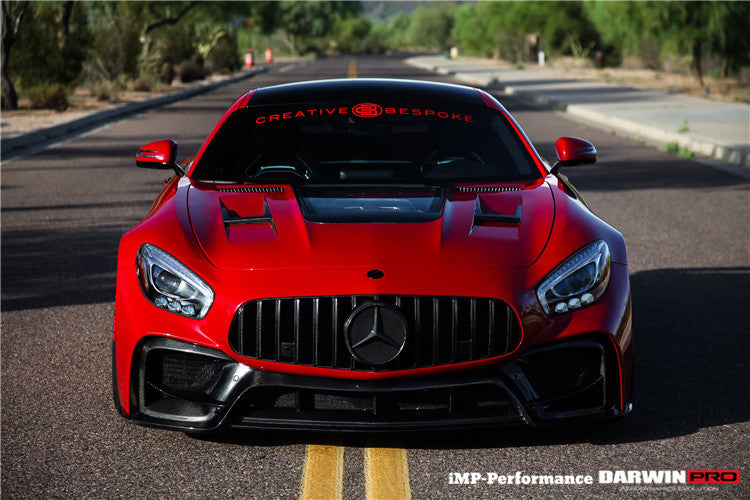 2015-2016 Mercedes Benz AMG GT/GTS IMP Performance Part Carbon Fiber Front Bumper w/ Grill - DarwinPRO Aerodynamics