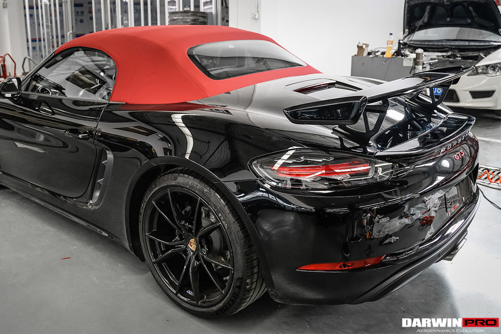 2016-2023 Porsche 718 Cayman/Boxster BKSS Style Carbon Fiber Trunk Spoiler - DarwinPRO Aerodynamics