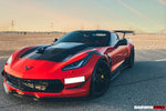  2013-2019 Corvette C7 Z06 Grandsport Carbon Fiber Front Lip w/ Caps - DarwinPRO Aerodynamics 