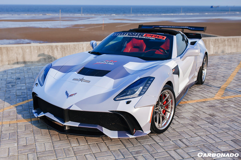 2013-2019 Corvette C7 AR Style Carbon Fiber Side Skirts - Carbonado