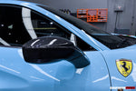  2015-2020 Ferrari 488 GTB/Spyder Carbon Fiber Mirror House & Base Replacement - DarwinPRO Aerodynamics 