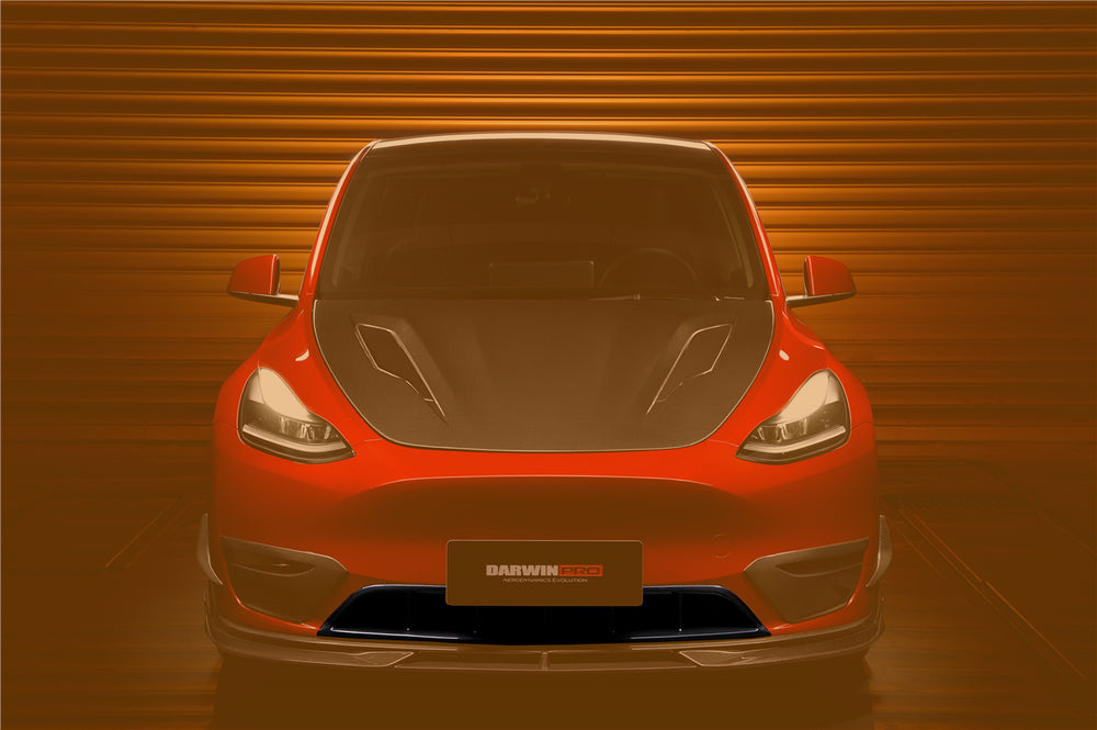 2020-2022 Tesla Model Y IMP Style Carbon Fiber Front Bumper Grill - DarwinPRO Aerodynamics